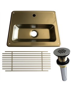 Commercial 12.5&quot × 10.5&quot Stainless Steel Water Station Drop-In Sink With Strainer &amp Grid | Stalwart DA-BXF602