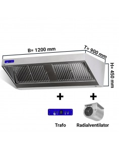Kitchen Extraction Canopy System Pack 1400mm 2