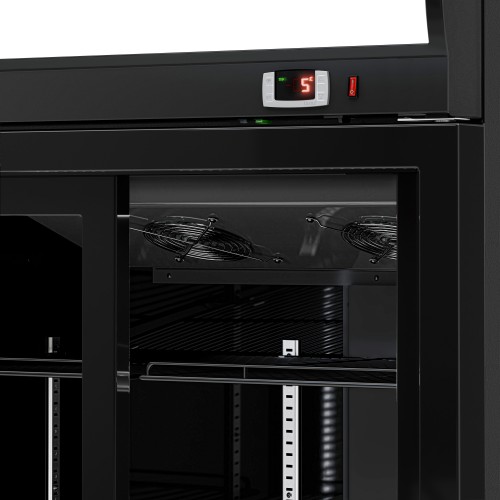 880L Black Sliding Door Display...