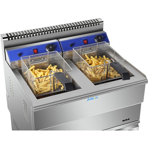 Professional Twin Basket Free standing Gas Fryer Twin tank 36 litres| Stalwart DA-HGF182C