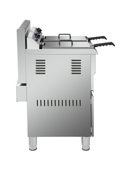 Professional Twin Basket Free standing Gas Fryer Twin tank 36 litres| Stalwart DA-HGF182C