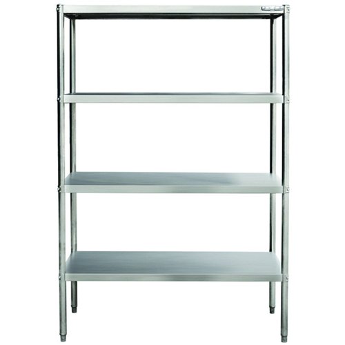 Professional Heavy Duty Shelving Unit Stainless steel Width 1000mm Depth 500mm 4 shelves | Stalwart DA-THSS1050L