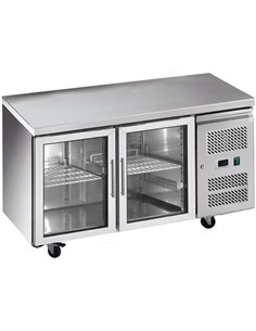 Commercial Refrigerated Counter 2 glass doors Depth 700mm | Stalwart DA-GN2100TNG