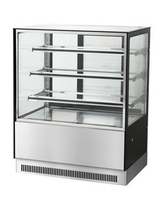 Cake counter 1500x730x1300mm 3 shelves Stainless steel base LED | Stalwart DA-GN1500RF3