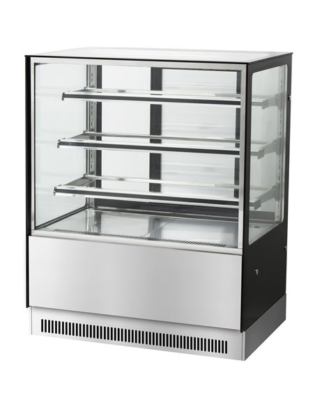 Cake counter 1500x730x1300mm 3 shelves Stainless steel base LED | Stalwart DA-GN1500RF3