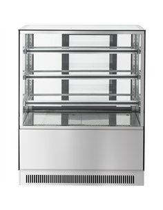 Cake counter 1500x730x1300mm 3 shelves Stainless steel base LED | Stalwart DA-GN1500RF3 2