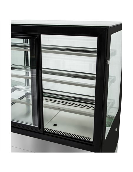 Cake counter 1500x730x1300mm 3 shelves Stainless steel base LED | Stalwart DA-GN1500RF3