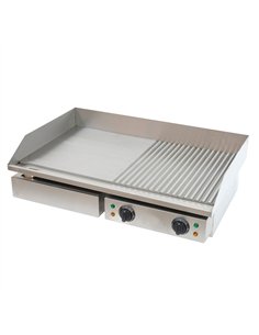 Commercial Griddle Smooth/Ribbed 730x500x230mm 4.4kW Electric | Stalwart DA-FT822