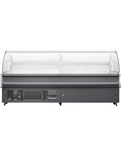 Serve Over Deli Counter Curved Glass Front 2500x850x1200mm | Stalwart DA-BLUEL414 2