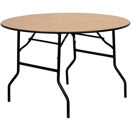 Round Folding Banquet Catering Table Plywood Ø1220x760mm | Stalwart DA-AX520