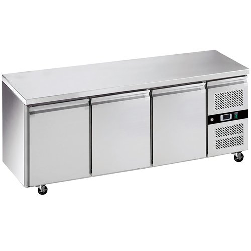 Commercial Stainless Steel Under Counter Refrigerator 417L 3 Doors 1795x700x850mm | Stalwart DA-BLUEINOX34