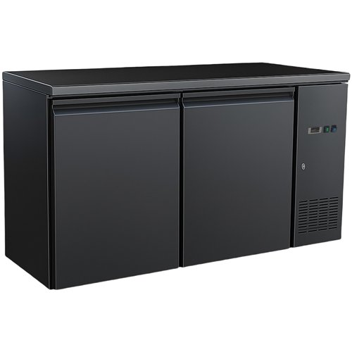 Commercial Undercounter Back Bar Refrigerator 350L 2 Doors 1462×515×860mm Black | Stalwart DA-JTA402