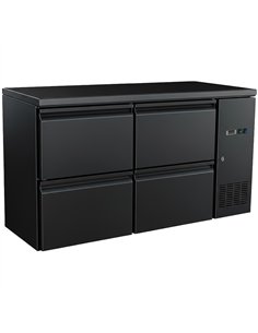 Commercial Undercounter Back Bar Refrigerator 350L 4 Drawers 1462×515×860mm Black | Stalwart DA-JTA406