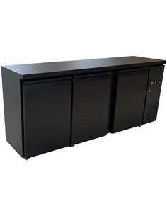 Commercial Undercounter Back Bar Refrigerator 537L 3 Doors 2002×515×860mm Black | Stalwart DA-JTA408
