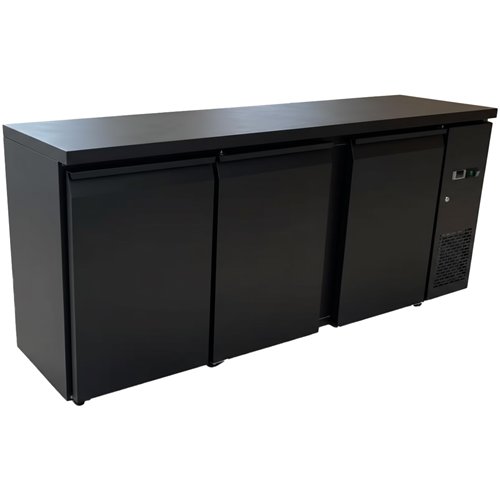 Commercial Undercounter Back Bar Refrigerator 537L 3 Doors 2002×515×860mm Black | Stalwart DA-JTA408
