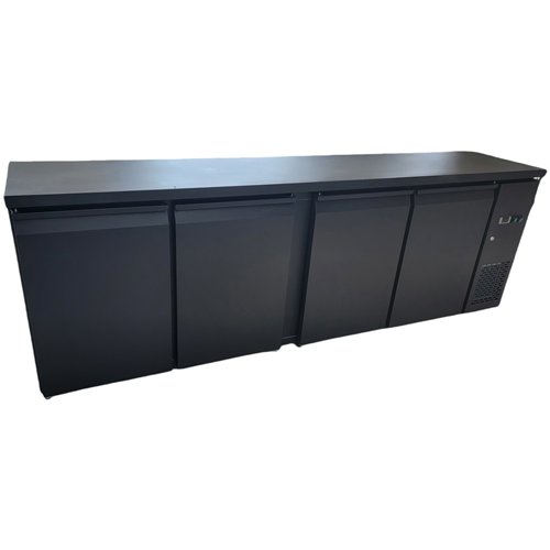 Commercial Undercounter Back Bar Refrigerator 698L 4 Doors 2540×515×860mm Black | Stalwart DA-JTA414