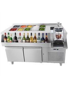 Commercial Stainless Steel Cocktail Bar Station 214L 2 Doors 1360×718×955mm | Stalwart DA-JTA502