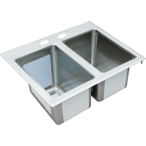 Drop-in Sink 2 bowls Stainless steel...