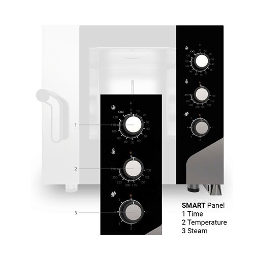Professional Combi Steamer Electric 10 trays GN1/1 & 600x400m Electromechanic Controls Direct Steam | Tecnoeka MKF1016S