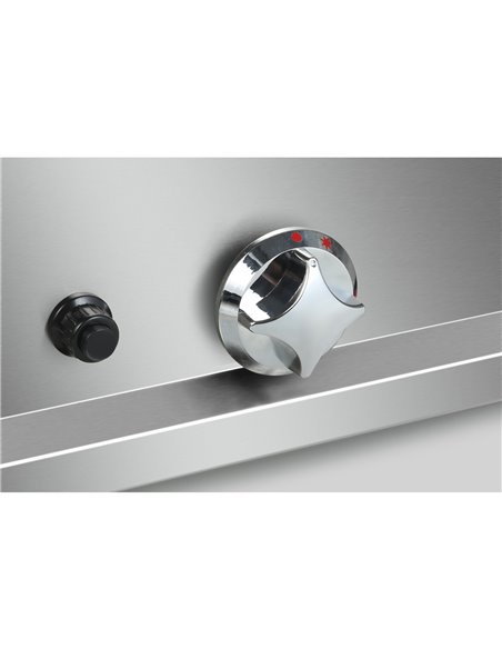 Commercial Gas Lava rock Grill 2 zones Countertop | Stalwart DA-HGL607