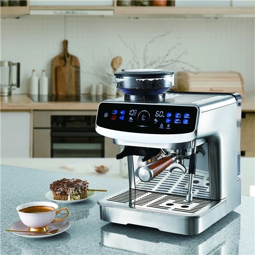 Commercial Semi-Automatic Coffee Machine with Grinder &amp Touchscreen | Stalwart DA-BDCM602