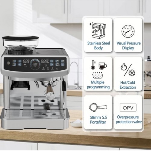 Commercial Semi-Automatic Coffee...