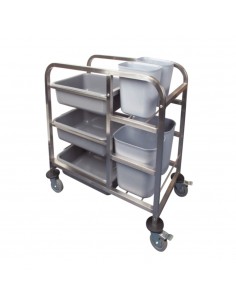 Vogue Stainless Steel Bussing Trolley
