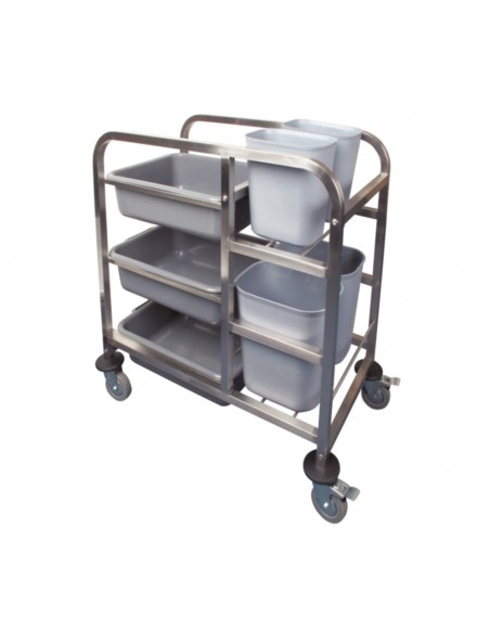 Vogue Stainless Steel Bussing Trolley