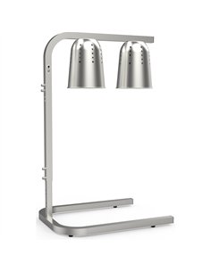 Double Head Freestanding Warming Lamp Infrared Food Warmer 470×360×759mm Silver Finish | Stalwart DA-DS570 2