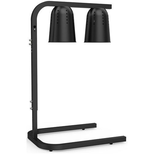 Double Head Freestanding Warming Lamp Infrared Food Warmer 470×360×759mm Black Finish | Stalwart DA-DS571