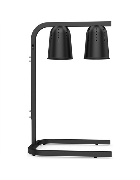 Double Head Freestanding Warming Lamp Infrared Food Warmer 470×360×759mm Black Finish | Stalwart DA-DS571