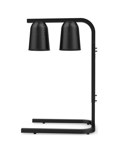 Double Head Freestanding Warming Lamp Infrared Food Warmer 470×360×759mm Black Finish | Stalwart DA-DS571