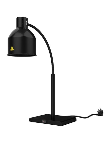 Single Head Freestanding Flexible Warming Lamp Infrared Food Warmer 268×203×664mm Black Finish | Stalwart DA-PW2SH