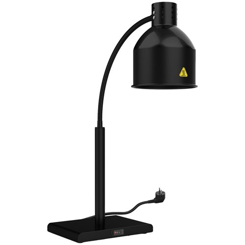 Single Head Freestanding Flexible Warming Lamp Infrared Food Warmer 268×203×664mm Black Finish | Stalwart DA-PW2SH