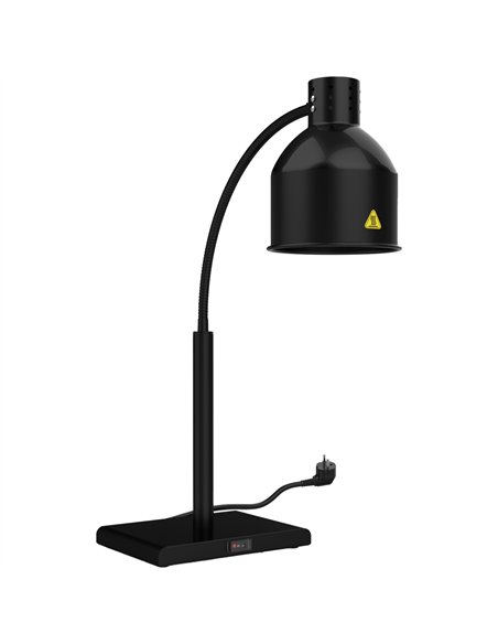 Single Head Freestanding Flexible Warming Lamp Infrared Food Warmer 268×203×664mm Black Finish | Stalwart DA-PW2SH