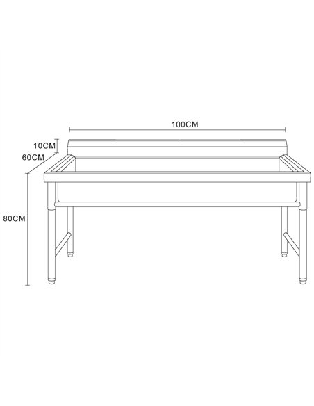 Commercial Stainless Steel Prep Sink with Backsplash 1000×600×900mm | Stalwart DA-DNG202