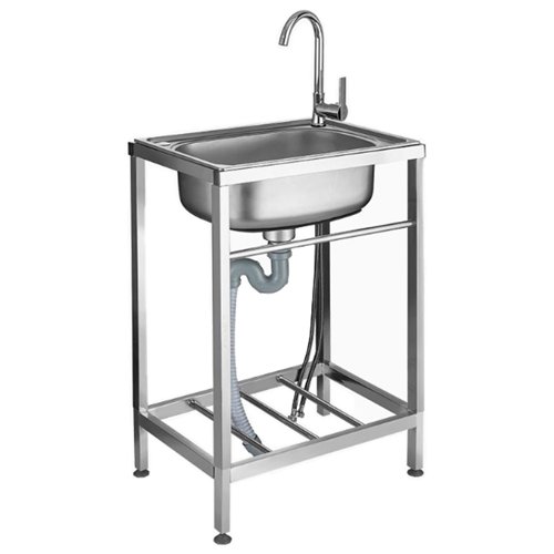 Commercial Stainless Steel Sink with Undershelf 500×400×800mm | Stalwart DA-DNG304