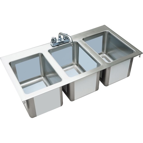Drop-in Sink 3 bowls Stainless steel...