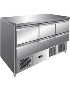 Premium Refrigerated prep Counter 6 drawers | Stalwart S9036D 2