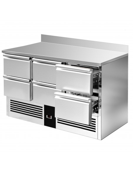 Premium Refrigerated prep Counter 6 drawers | Stalwart S9036D
