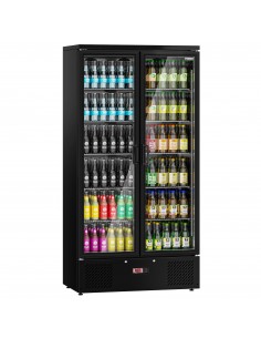 Premuim 500Ltr Upright Back Bar Bottle Cooler Double Hinged 2 Door - FREE Delivery
