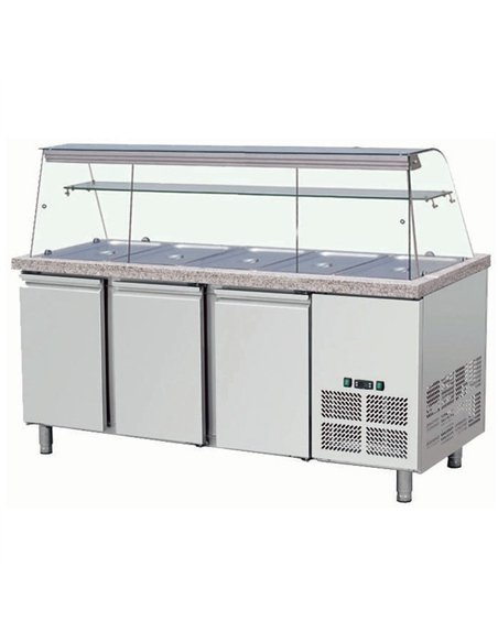 Refrigerated counter with display 5xGN1/1 | Stalwart DA-THSAI188