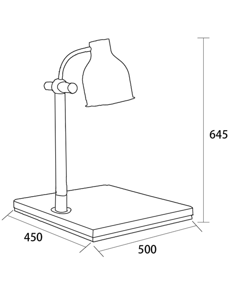 Single lamp Warming station Warming stainless steel base 350x500x700mm | Stalwart DA-A65110101