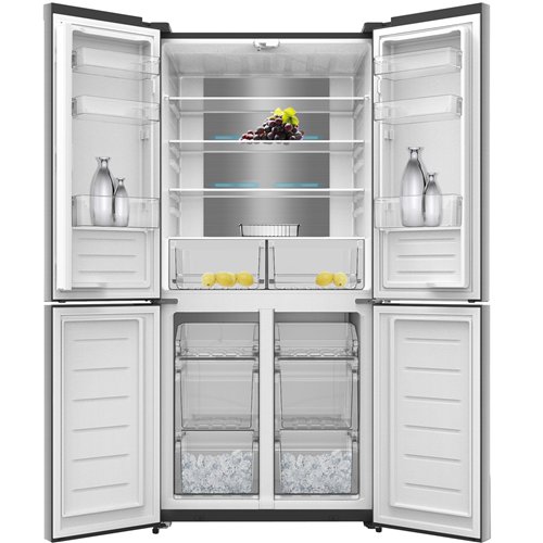 Commercial Combined Fridge &amp Freezer 4 doors 482 litres Stainless steel | Stalwart DA-AXF498W