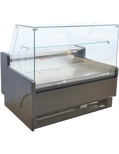 1955mm Wide Flat Glass Serve Over Counter Display Fridge 330 Litres Ventilated Cooling | Stalwart DA-BLUEL164
