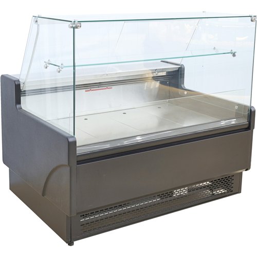 1955mm Wide Flat Glass Serve Over Counter Display Fridge 330 Litres Ventilated Cooling | Stalwart DA-BLUEL164