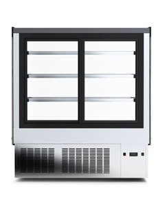 Commercial Upright Chilled Display Case 3 Glass Shelves 700x700x1300 Stainless Steel | Stalwart DA-HL700S3 2