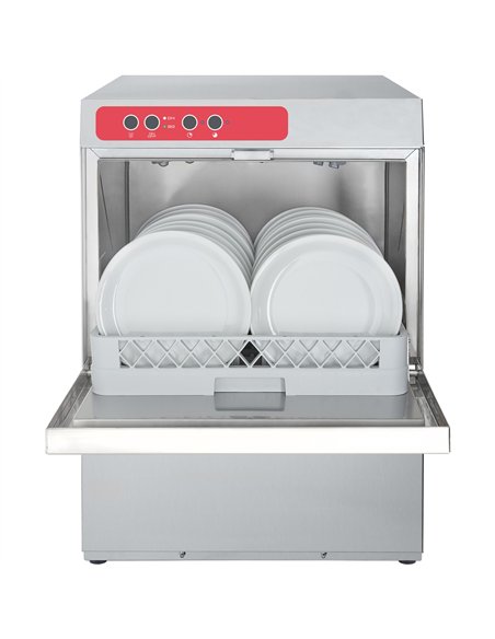 Commercial Dishwasher 60 Racks/Hour 500x500mm Basket With Rinse &amp Detergent &amp Drain Pump | OMEGA AAW106 - MADE IN ITALY