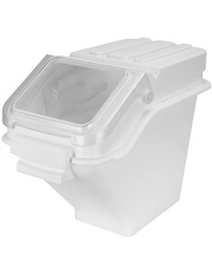 10L Polypropylene Ingredient Bin Food Storage Container with Clear Flip Lid | Stalwart DA-QHW202