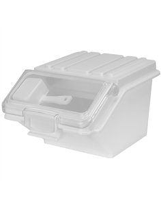24L Polypropylene Ingredient Bin Food Storage Container with Clear Flip Lid | Stalwart DA-QHW204